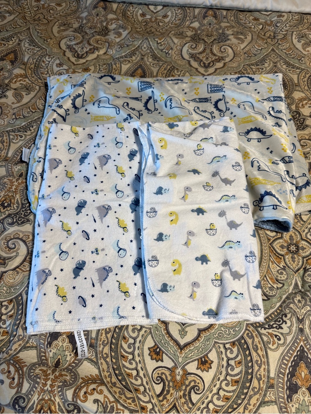 Unbranded Baby Sleep Sacks with Blue and Yellow Dinosaur Prints